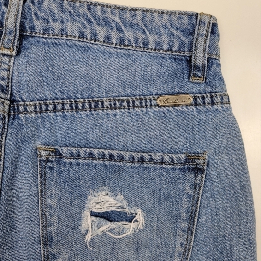 KanCan Renee Distressed High Rise Denim Cut Off Shorts S - Picture 4 of 8